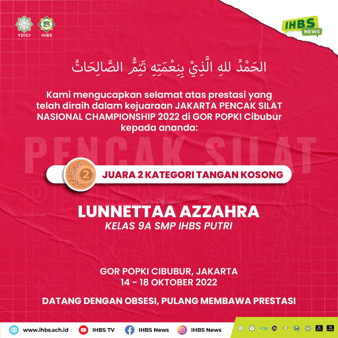 SMP Putri Juara Pencak Silat